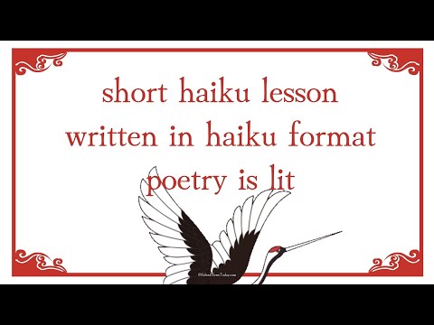 Short Haiku Lesson Written in Haiku Format Poetry Is Lit