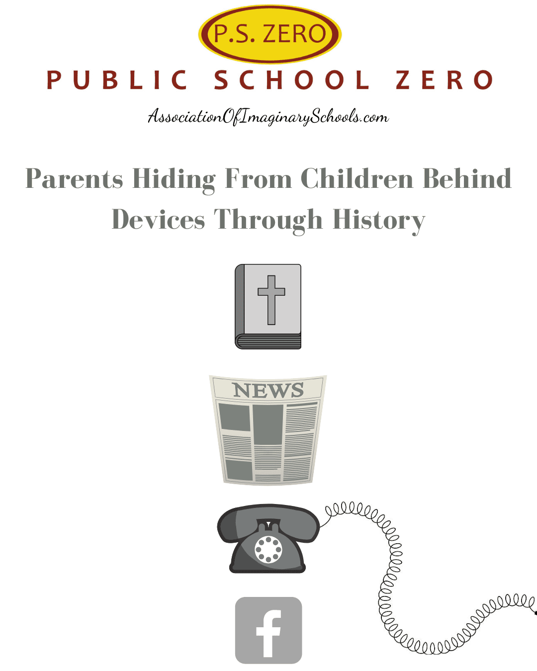 Parents Hiding From Children Behind Devices Through History