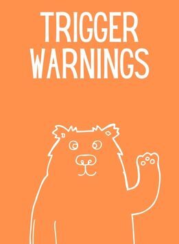 Trigger Warning Card for The Group Game is orange and shows a bear with his hand up to indicate STOP
