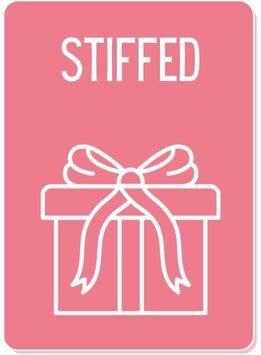 Conversation card reads Stiffed and shows a pink gift